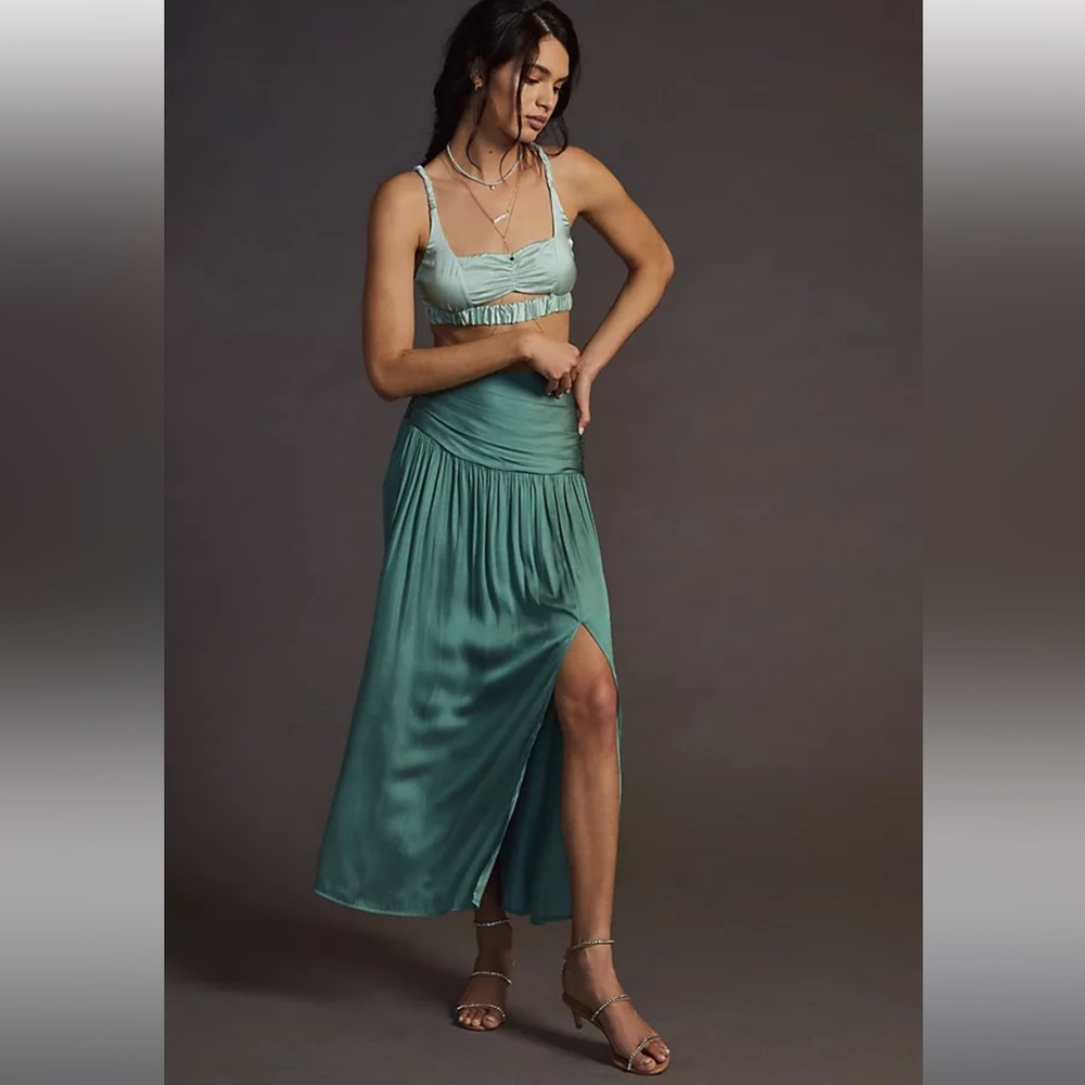 Current Air Soft-Slit Midi Skirt (Anthropologie)